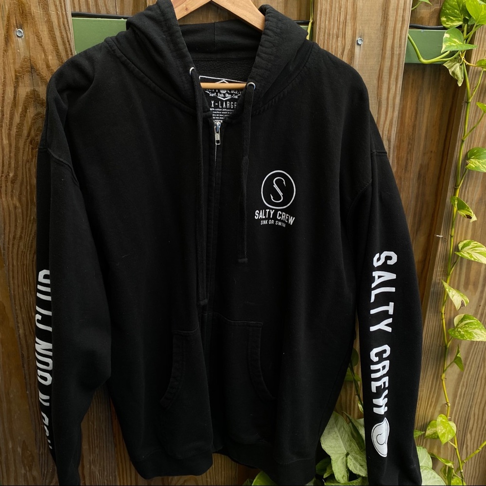 Salty Crew black zip up hoodie